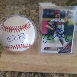 Robbie Ray Autograph Baseball With Coa And Card 