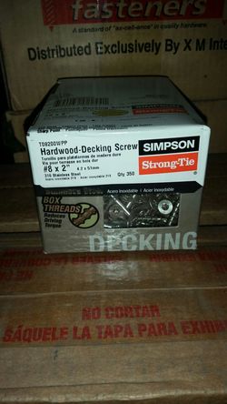 Stainless steel deck screws qty 350 1 box price 40 $ more than 1 available my cell {contact info removed}