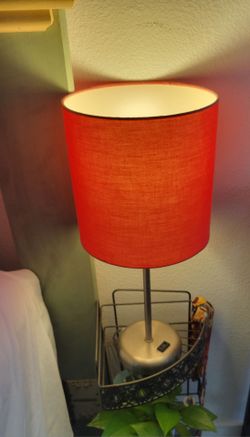 Side red lamp with outlet