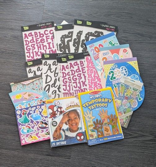 Bundle Of Miscellaneous Stickers & Temporary Tattoos