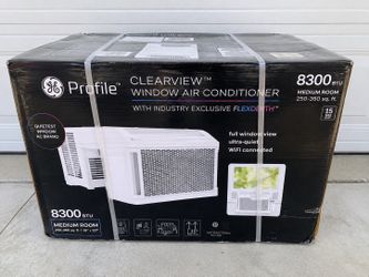 NEW GE Profile ClearView 8,300 BTU Smart Window Air Conditioner – WiFi – Ultra Quiet – Open Box