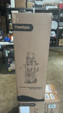 electric pressure washer with hose reel PowRyte electric pressure washer with hose reel