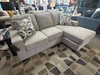 Gray Fabric Sectional Sofa with Chaise