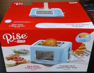 Rise by Dash Clear View 2-Slice Toaster ( Brand New, In Box ) For $20