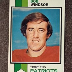 1973 Topps Bob Windsor New England Patriots #144 Football Card Vintage Collectible Sports NFL