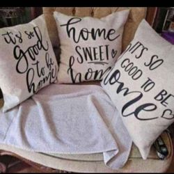 New 3 piece Farmhouse style throw pillows/used as decor 

