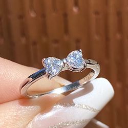 NEW! 0.6CTW. Heart Cut, Genuine Moissanite Gemstone Promise Ring, Please See Details ♥️