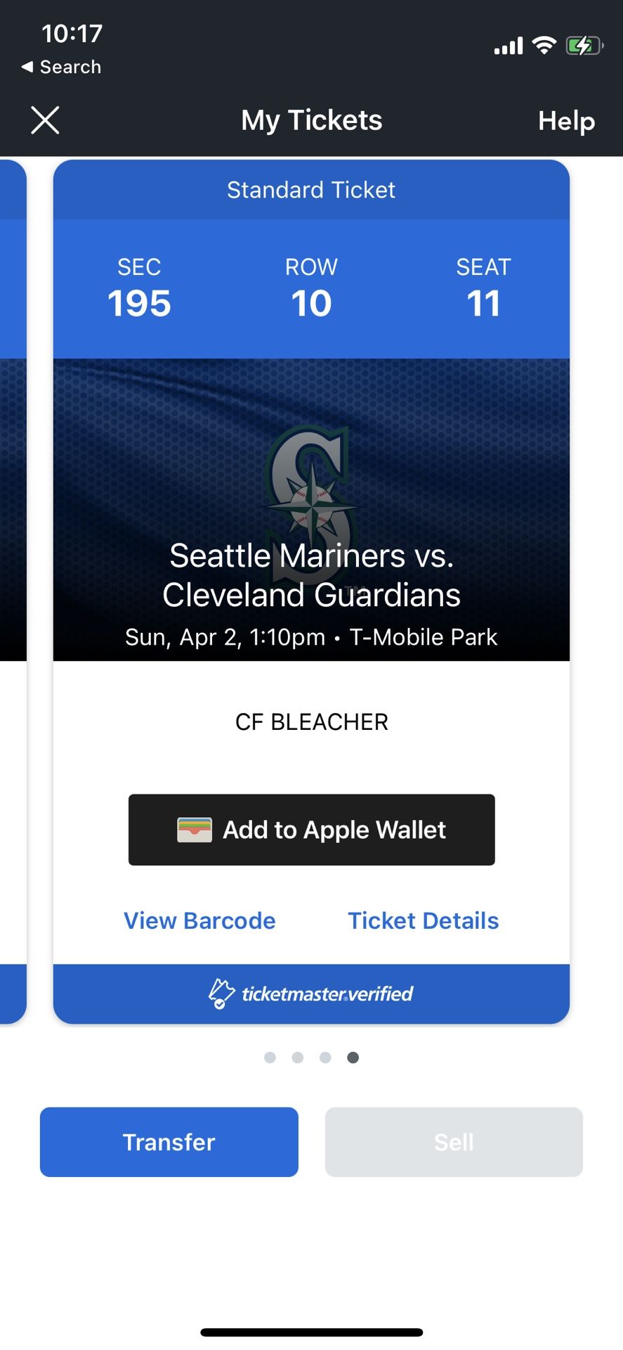 4 Mariners Tickets 4/2/23