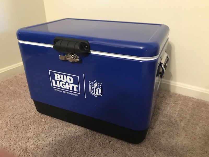 Bud light nfl cooler Coleman stainless steel