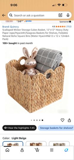 4 Wicker Baskets
