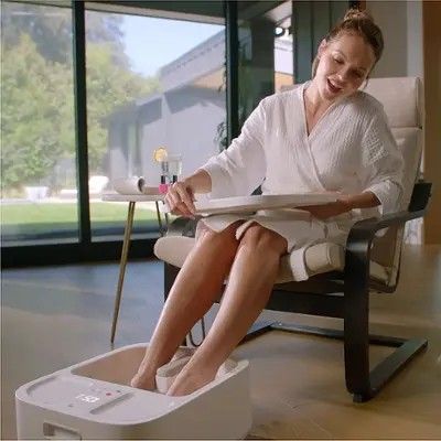 Sharper Image -Hydro Spa Plus Foot Bath Massager, Heated Rollers & LCD Display