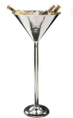 Like New TableCraft Stainless Steel Martini Beverage Stand / Ice Bucket Cooler - 32.5” Tall