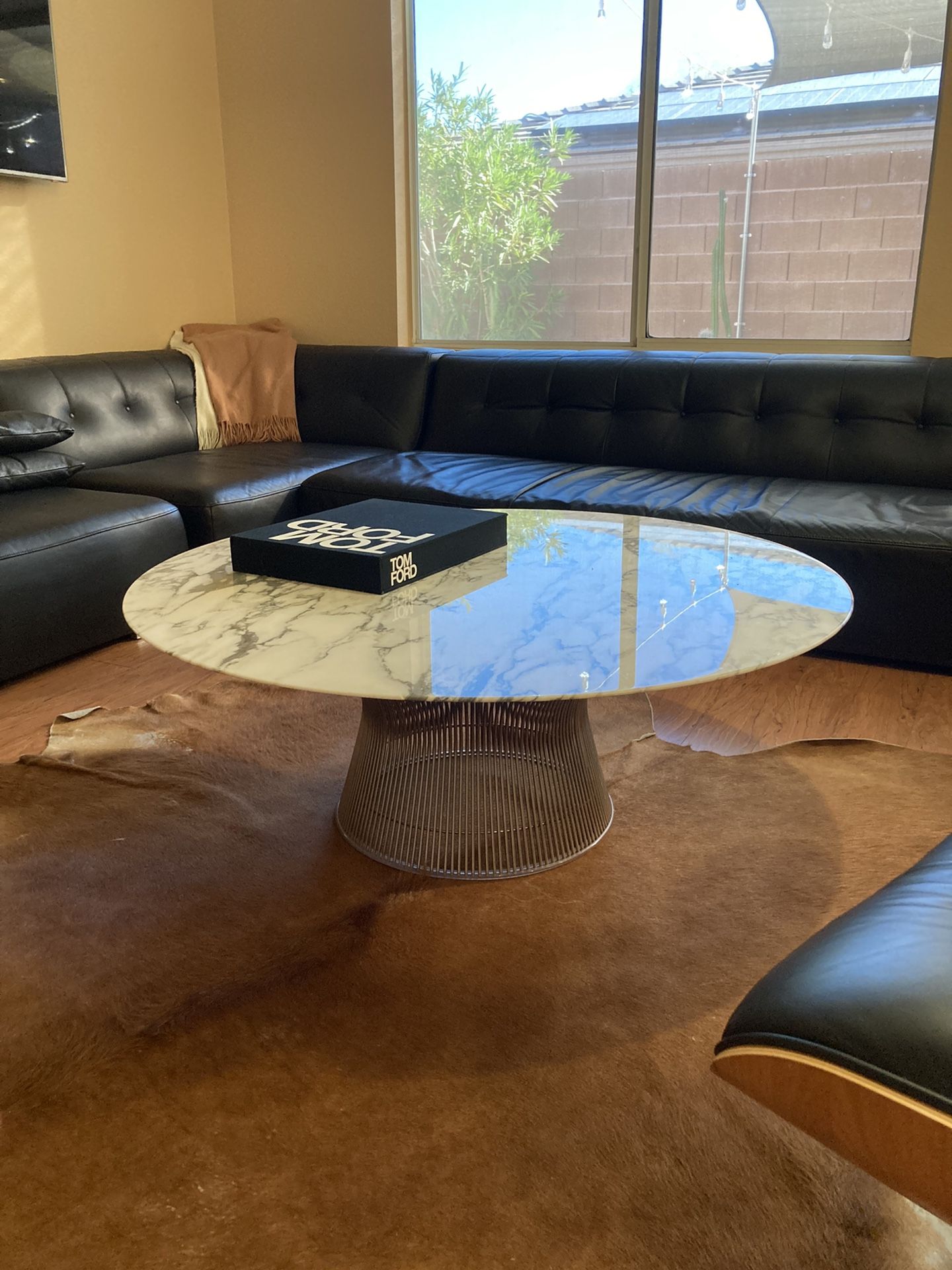 Warren Platner Coffee Table 42” Marble Authentic Knoll