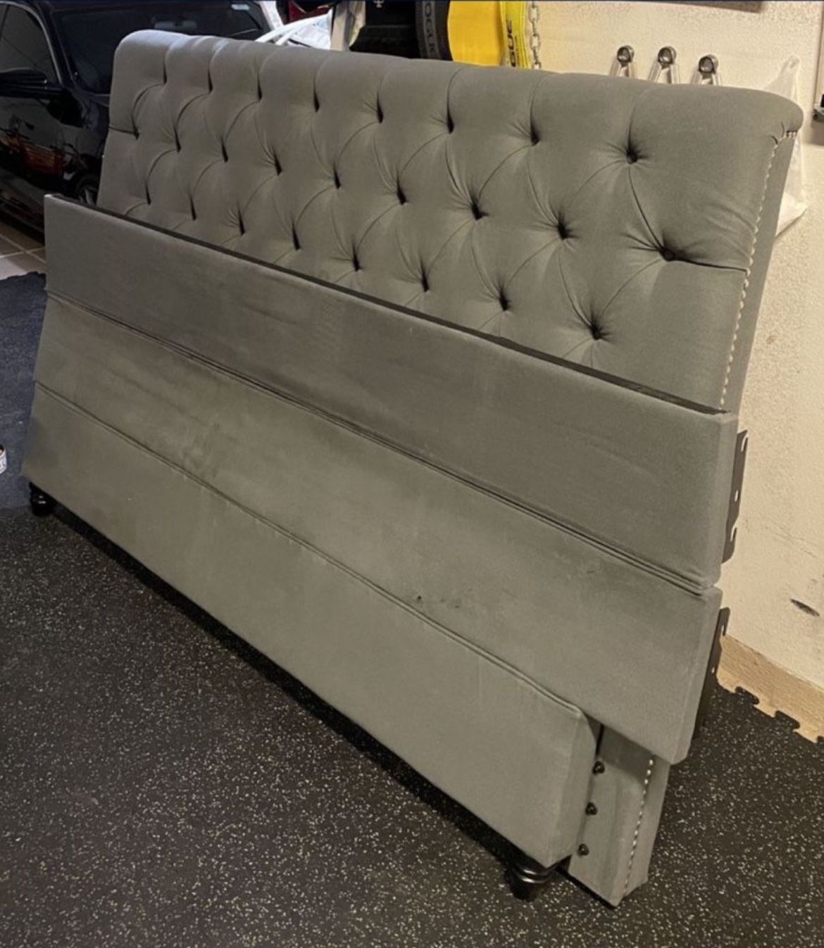 California King Upholstered Platform Bed (living Spaces)