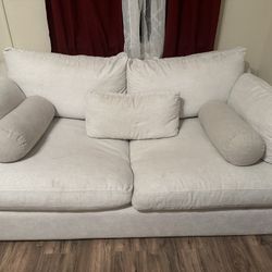 Oversized White Sofa
