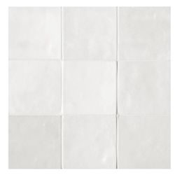 White 5x5 Glossy Wall tile ( Zelige) 