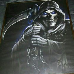 Glass Framed Grim Reaper