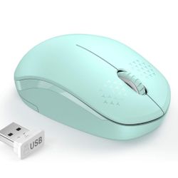 Seenda Wireless Mouse, 2.4 GHz Mouse with USB Receiver Verde (Mint Green)