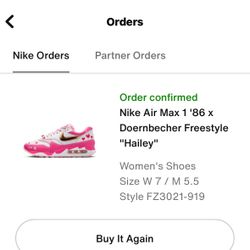 Nike Air Max 1 86 OG Doernbecher 2023 Hailey 7 Women’s Rare Size 