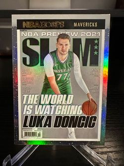 2021-22 NBA Hoops Luka Doncic SLAM Gold Holo Basketball Card #230