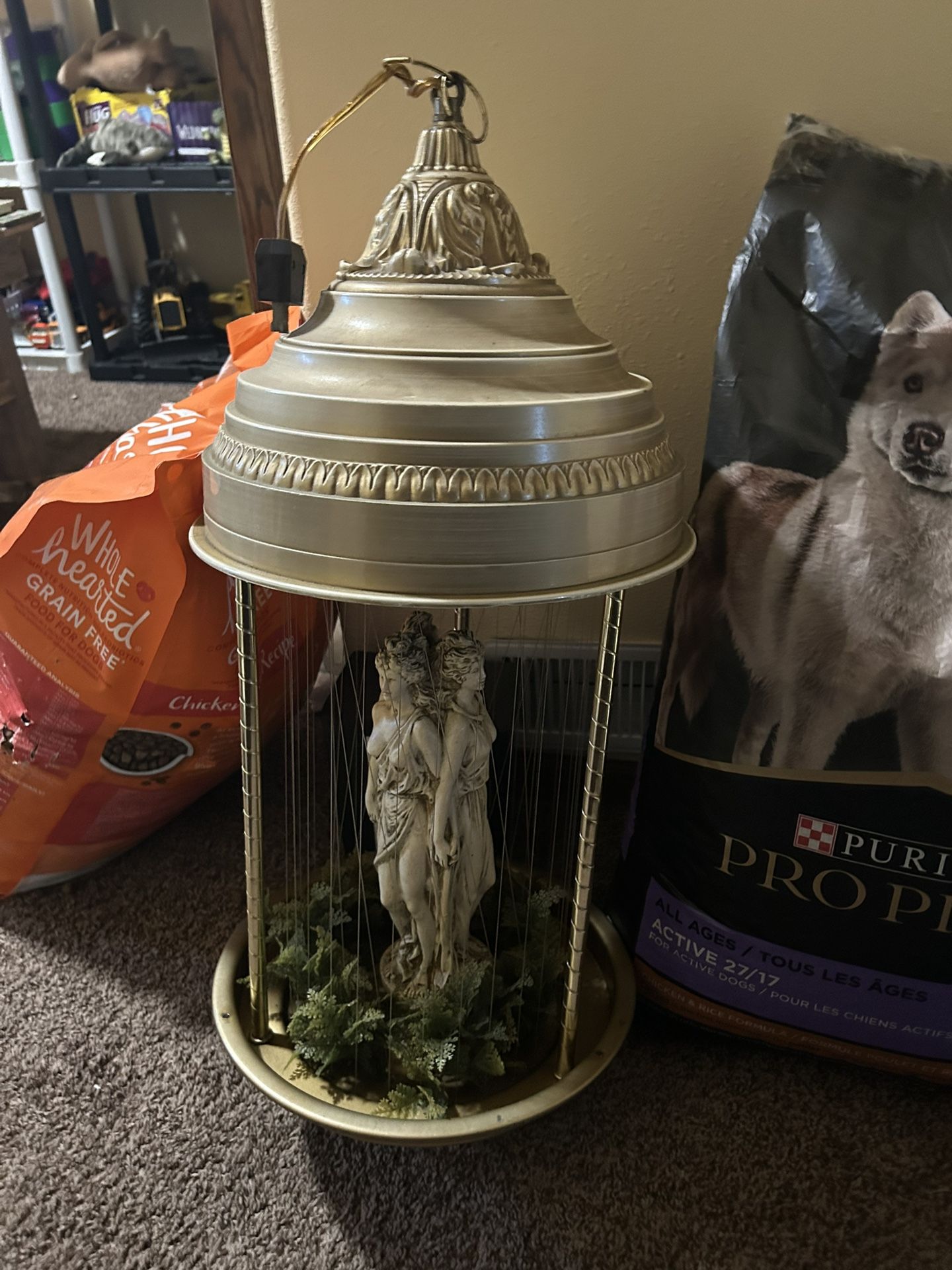 Vintage mcm mid century oil rain lamp