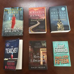 📚Selling as a LOT.  Top left is hard back. The rest are paperback.  See photo of book backs for retail pricing.  PU near Kennewick Walmart 