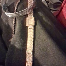 For Sale Vintage Silver And Gold Watchset