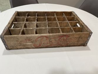 Vintage Pepsi Cola 24 Ct Wood Case