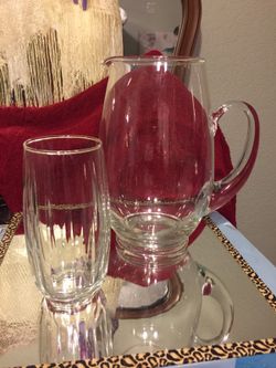 Pitcher with 8 glasses nib