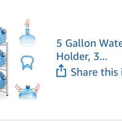 3 Tier 5 Gallon Water Bottle Storage Rack - New In Box 
