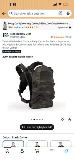 Baby front carrier for dads