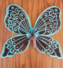 Girls: Costume: Blue glitter butterfly wings