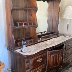 Estate Sale  Dresser Mirror & Queen  Bed Frame 