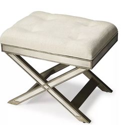 Lila Mirrored X Stool (retail Price New $1.5K)