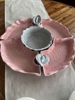 MCM Serving Dish With Salt And Pepper Shakers 