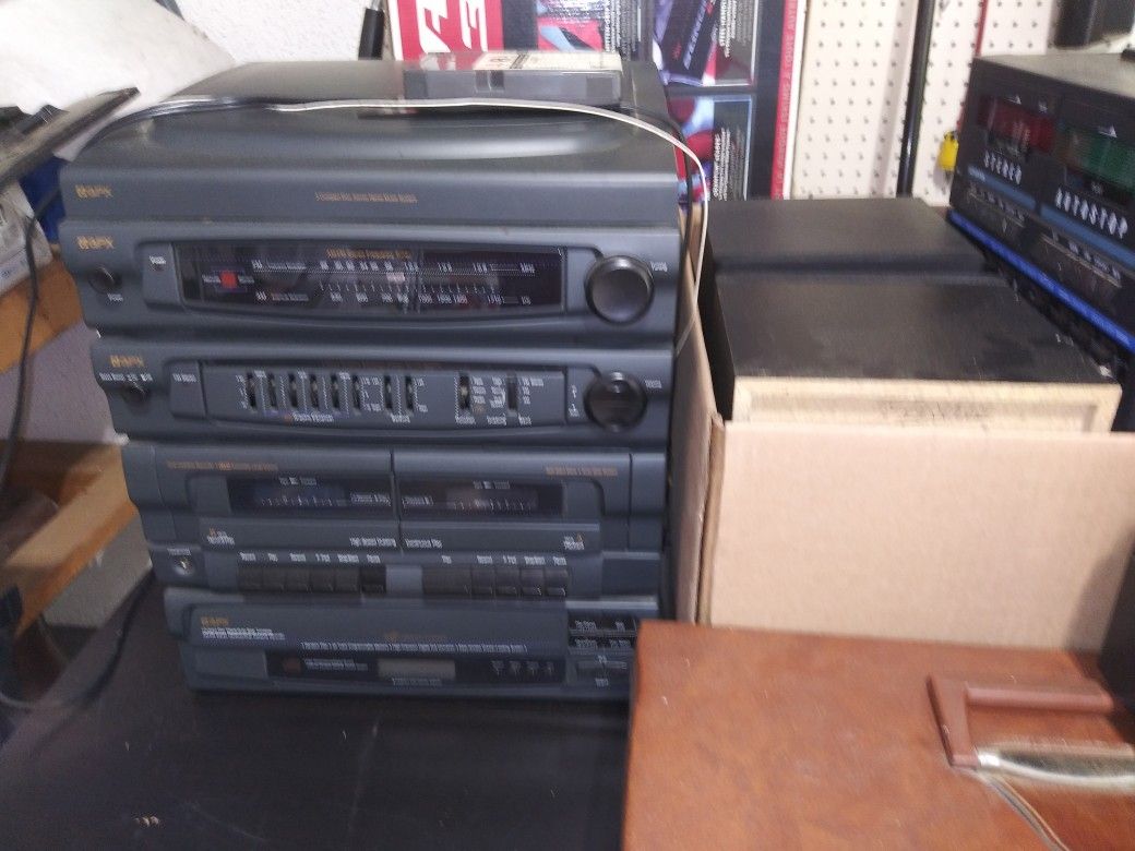 Stereo And Karaoke Machine 8-track Tapes Cassettes CDs And Movies All For 300