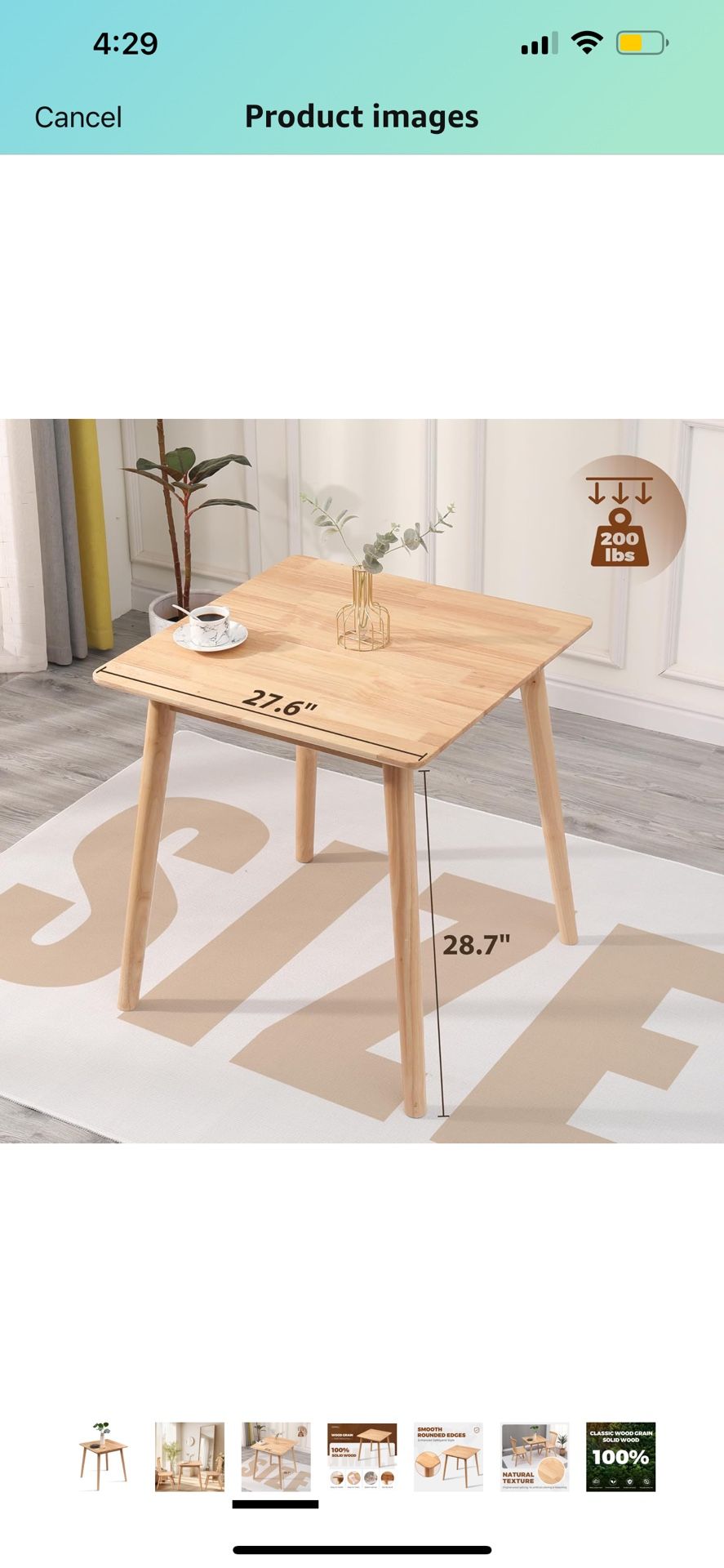 Small dinner table + 2 Chairs