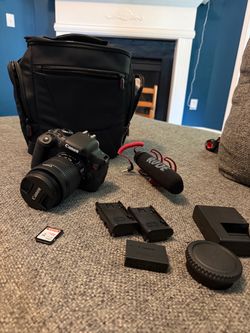 Canon EOS Rebel T6i DSLR Camera Complete Kit + Lens, RØDE Mic & Bag