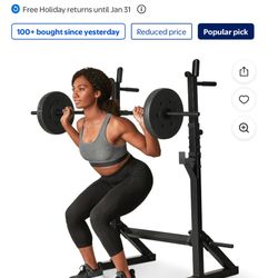 Athletic Works Adjustable Squat Rack