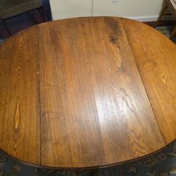 Antique  folding  wood  table 