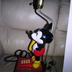 Mickey Mouse  Lamp And Telephone 