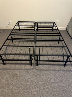 Black Metal Platform Bed Frame