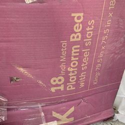 Brand New King Size Metal Platform Bedframe For Sale Cheap!