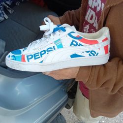 Pepsi and Puma Basket White Blue (8.5)