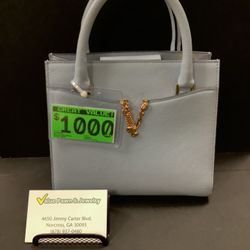 Versace Virtus Light Blue Handbag