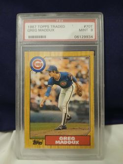 1987 Topps Traded Greg Maddux #70T PSA 9 Mint