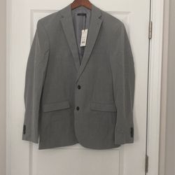 Men’s Slim Suit Jacket (38R/Gray)