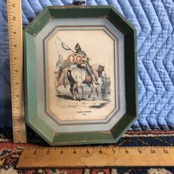 Cavalier Normandy France Art Print Octagon Frame 