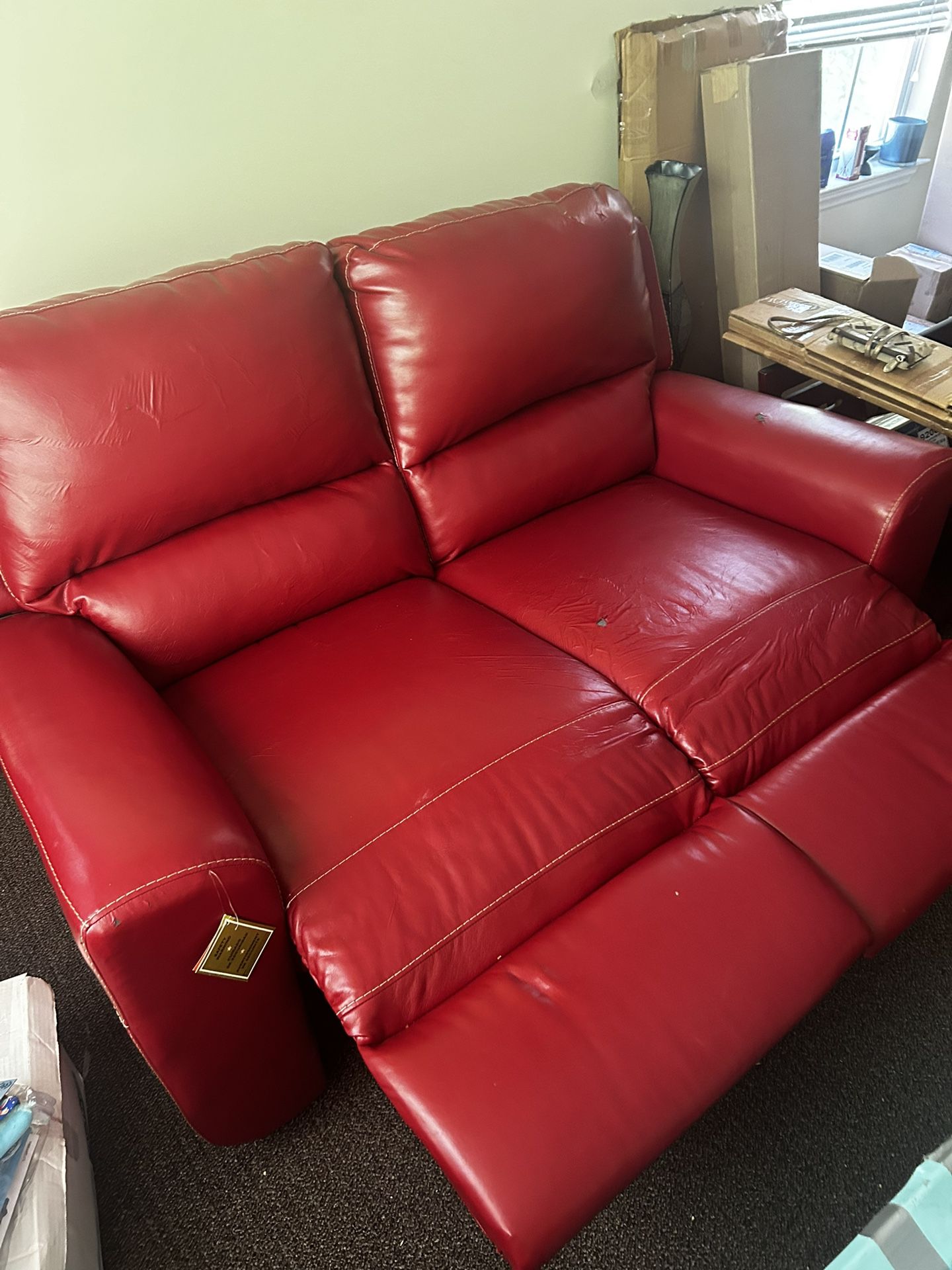 Red Recliner Love seat