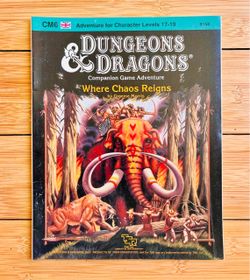 TSR DUNGEONS & DRAGONS — “Where Chaos Reigns” Game Adventure